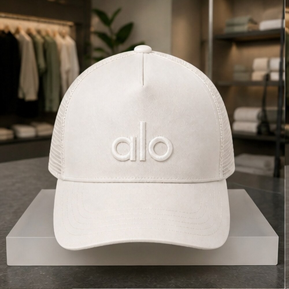 ALO Yoga Premium Ivory Athletic Style Mesh Cap